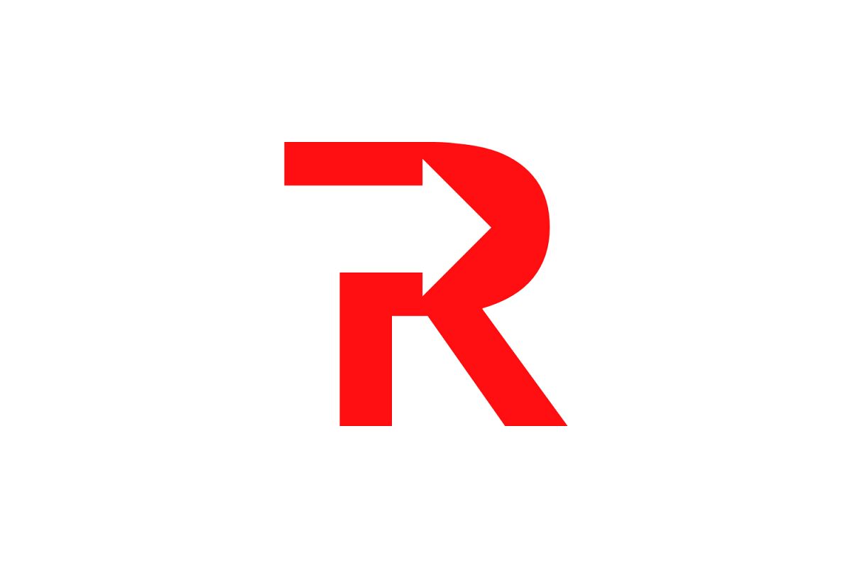 r letter arrow logo example image 1