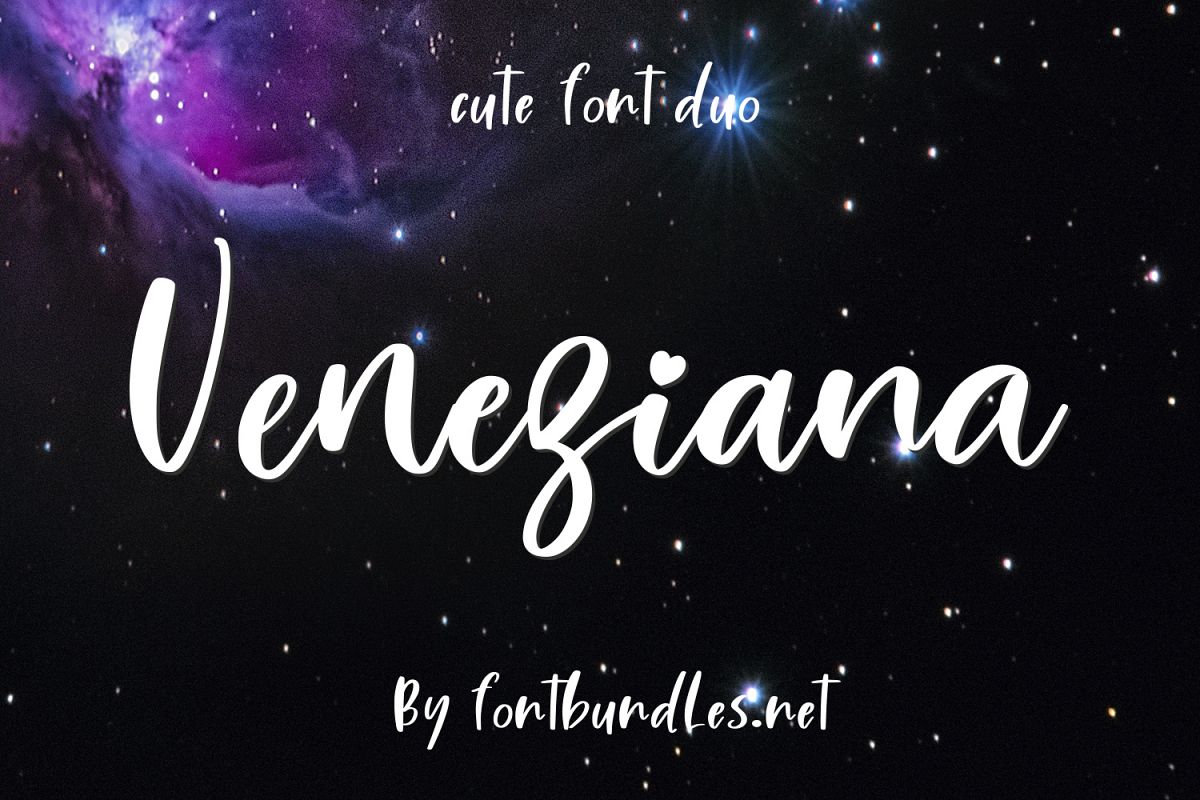 Veneziana Cute Font duo example image 1
