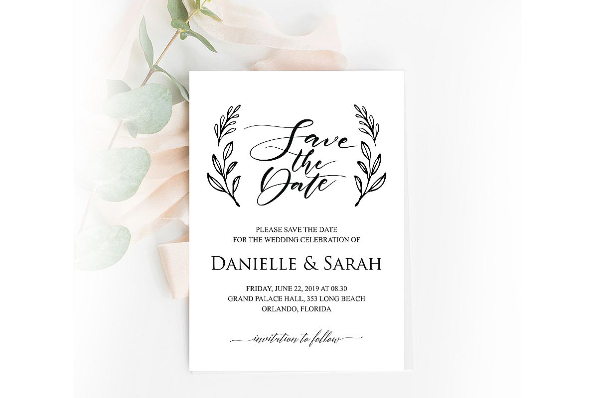 Save the Date Invitation, Save the Date Template example image 1