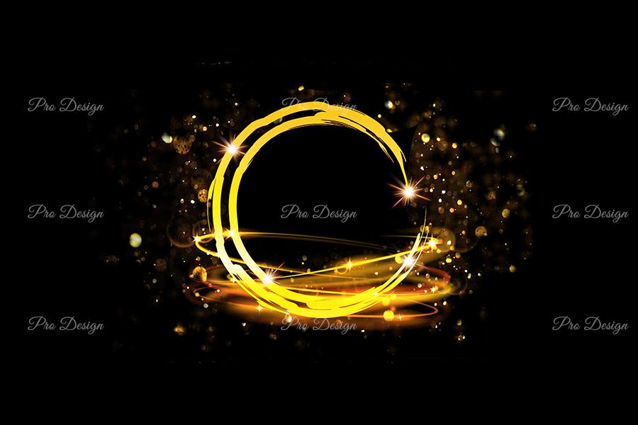 Golden Circle Sparkling Frame Background example image 1