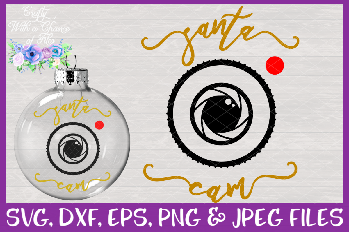 Santa Cam SVG - Christmas Ornament Design example image 1