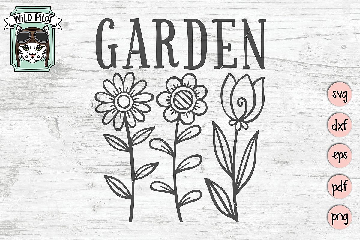 Garden SVG file, Garden Sign, Flower Garden, Spring example image 1
