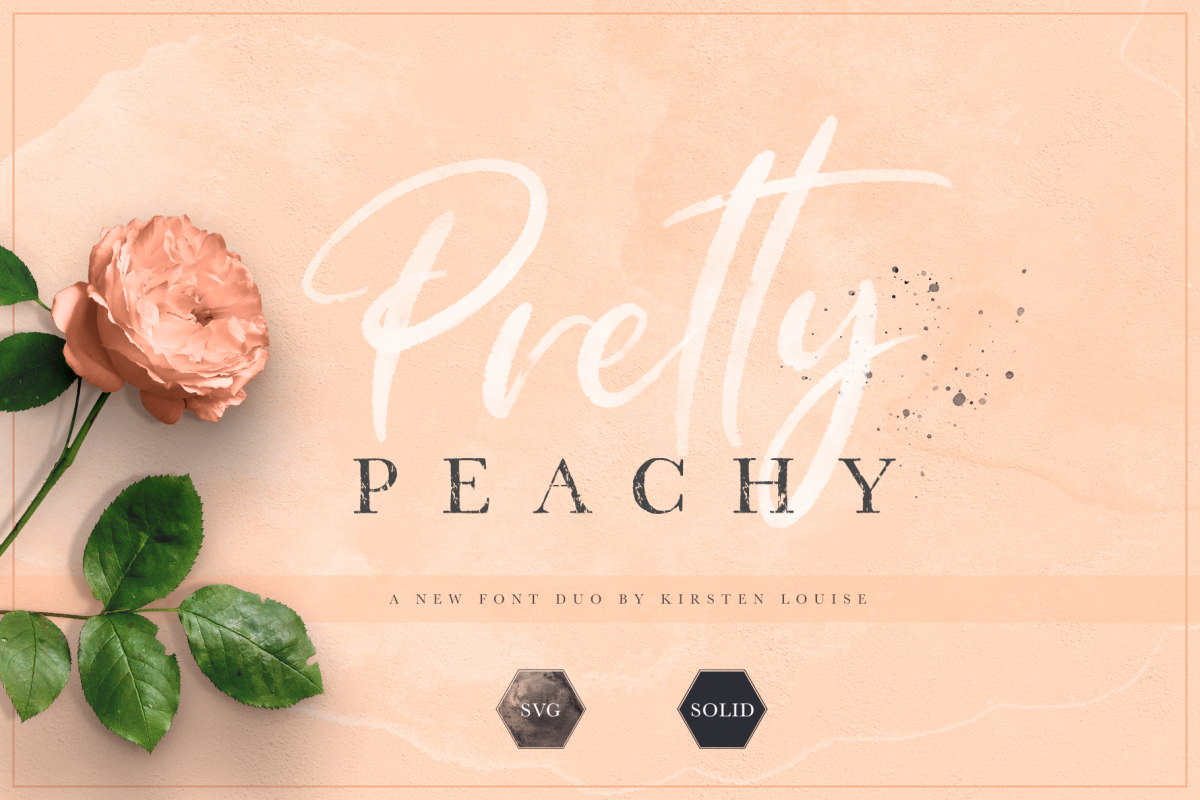 Pretty Peachy SVG Font Duo example image 1