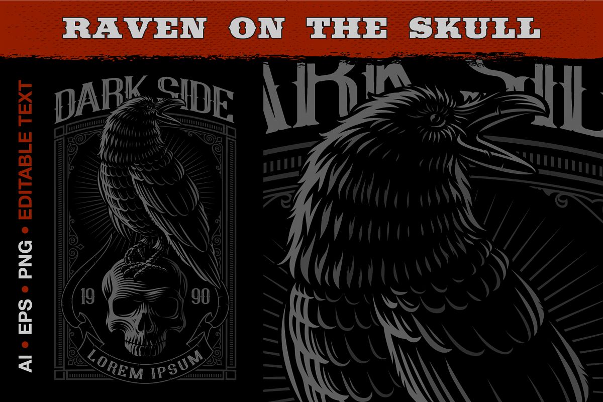Raven on the Skull example image 1