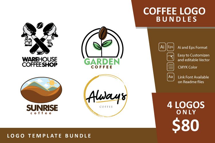 Set bundle logo - Coffee Logo example image 1