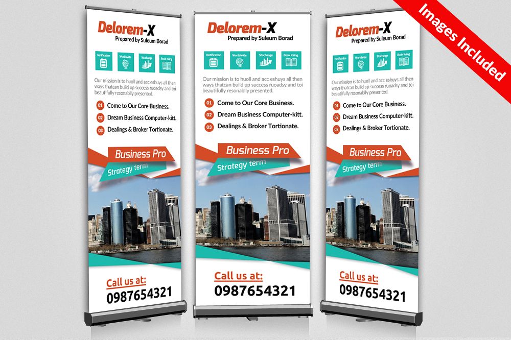 Business Strategy Campaign Roll Up Templates example image 1
