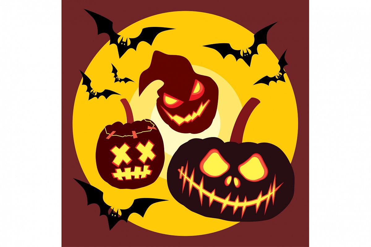 Seamless decorative vector background Happy Halloween. Print. Repeating background. Cloth design, wallpaper. example image 1