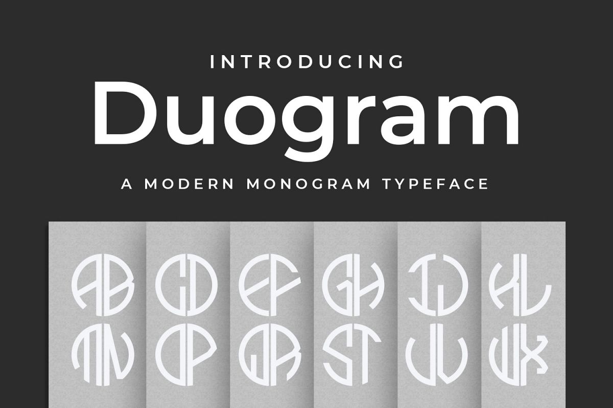 Duogram - a monogram font! example image 1