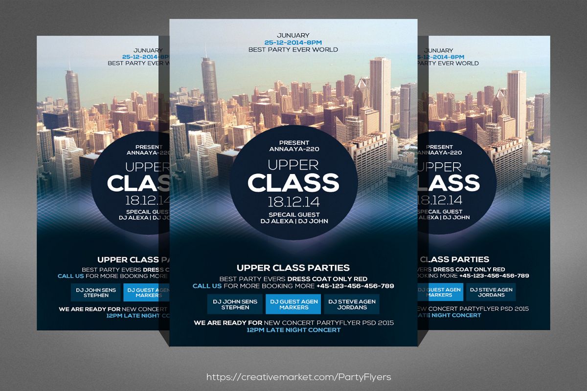 Upper Class Party Flyer example image 1