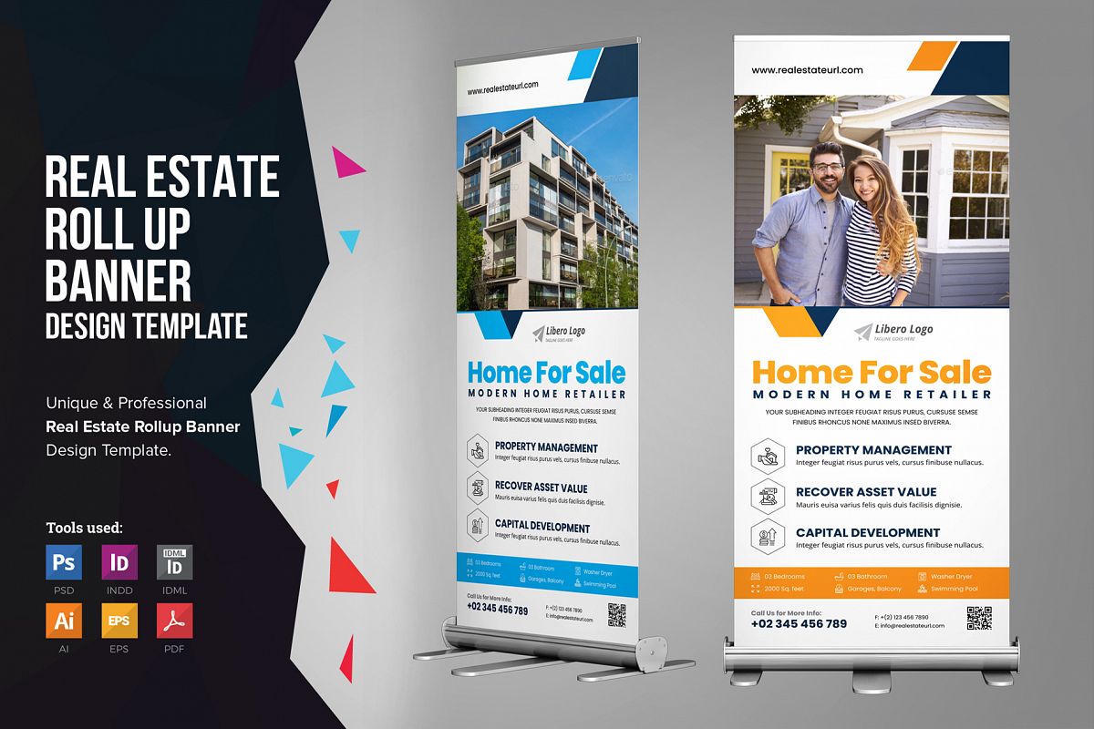 Real Estate Roll Up Banner Signage V2