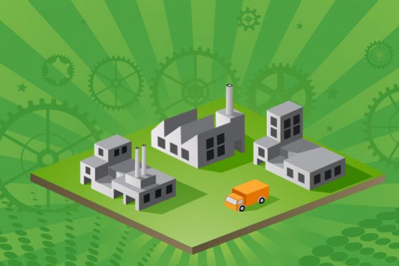 Industrial vector town example image 1