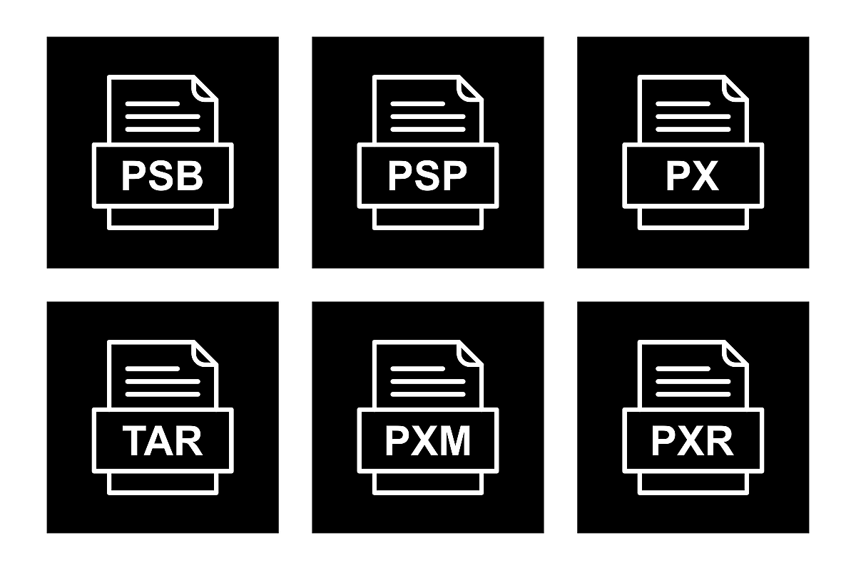 Set Of File Formats Icons example image 1