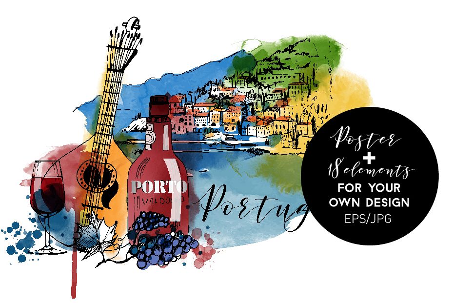 Portugal. Vector poster example image 1