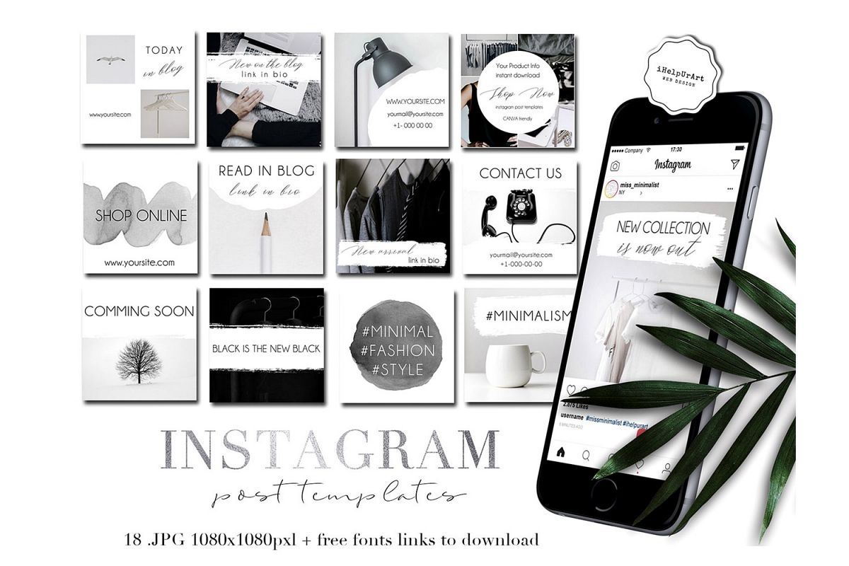 Minimalist Instagram Post Templates example image 1