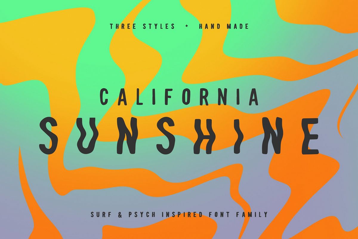 California Sunshine Typeface example image 1