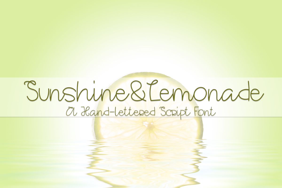 Sunshine&Lemonade - A Hand-Lettered Script Font example image 1