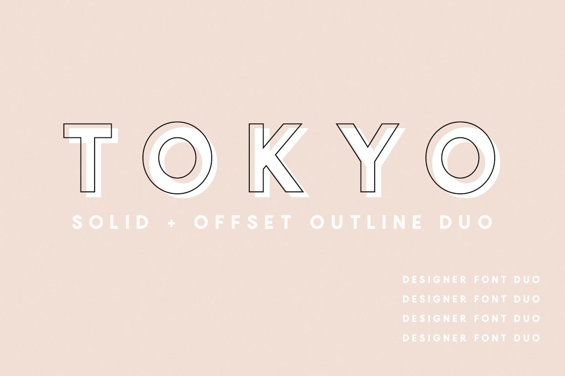 Tokyo | A Designer Font Duo example image 1