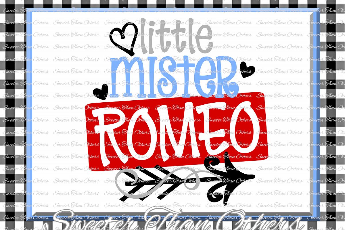 Little Mister Romeo Svg Silhouette Valentines svg example image 1