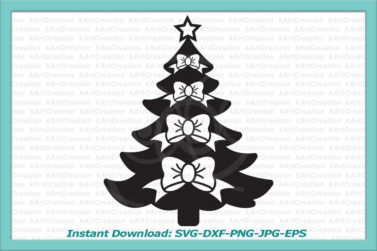 Christmas tree with bows example image 1