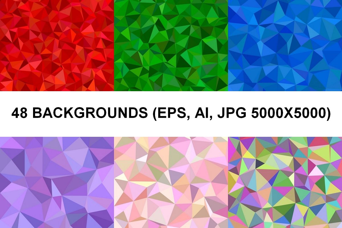 48 Triangle Backgrounds AI, EPS, JPG 5000x5000 example image 1