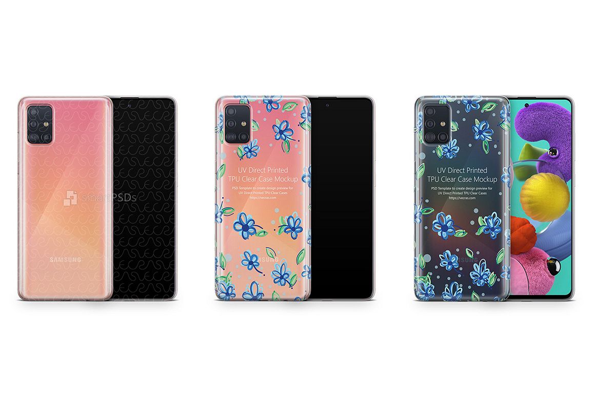 Galaxy A51 2019 TPU Clear Case Mockup example image 1
