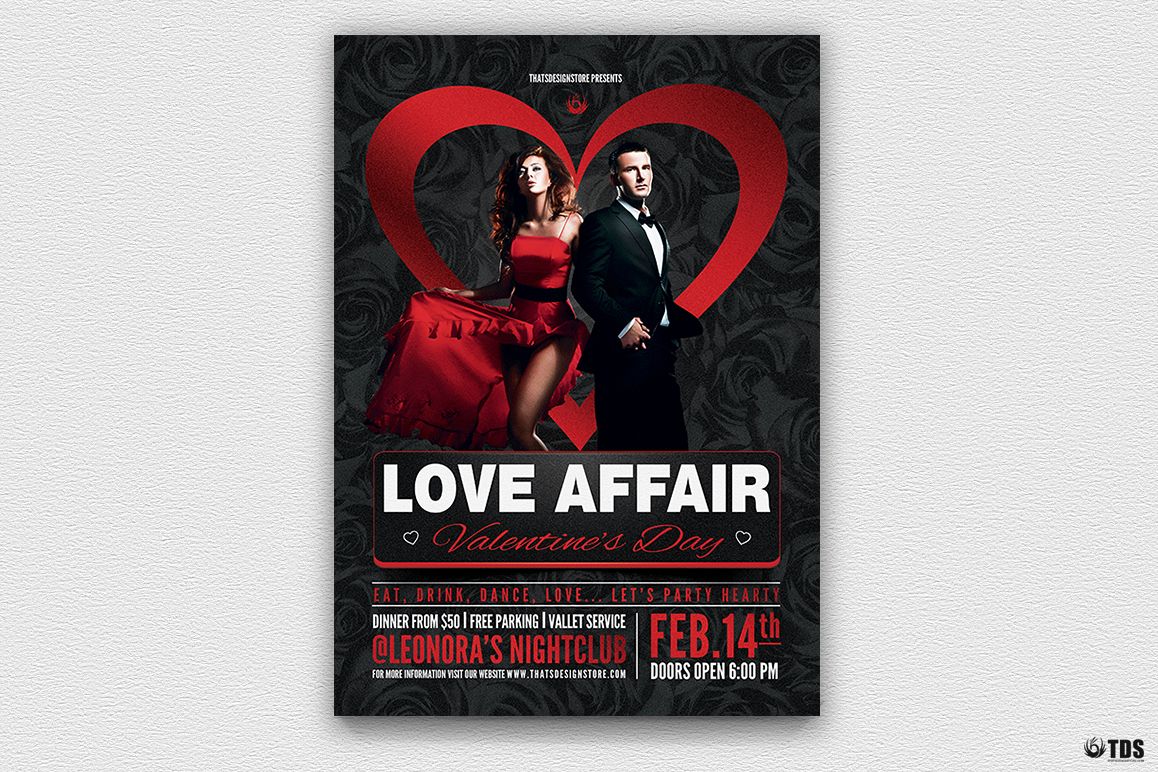 Valentines Day Flyer Template V1 example image 1