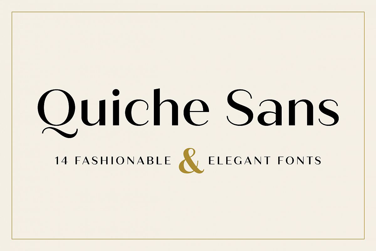 Quiche Sans Font Family example image 1