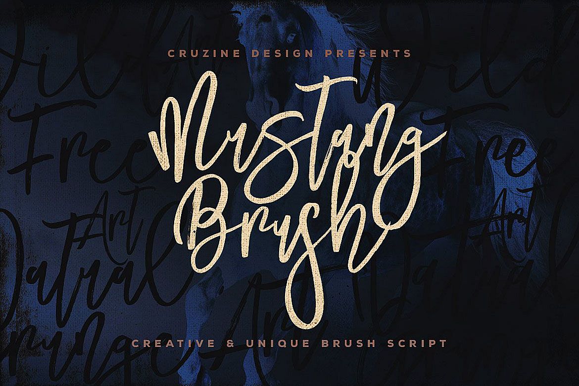 Mustang Brush Font example image 1