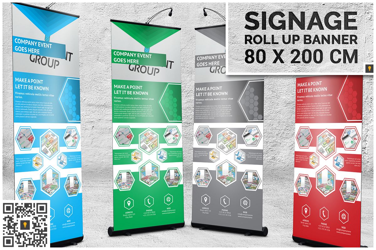 Professional Corporate Hive Roll-Up Banner example image 1