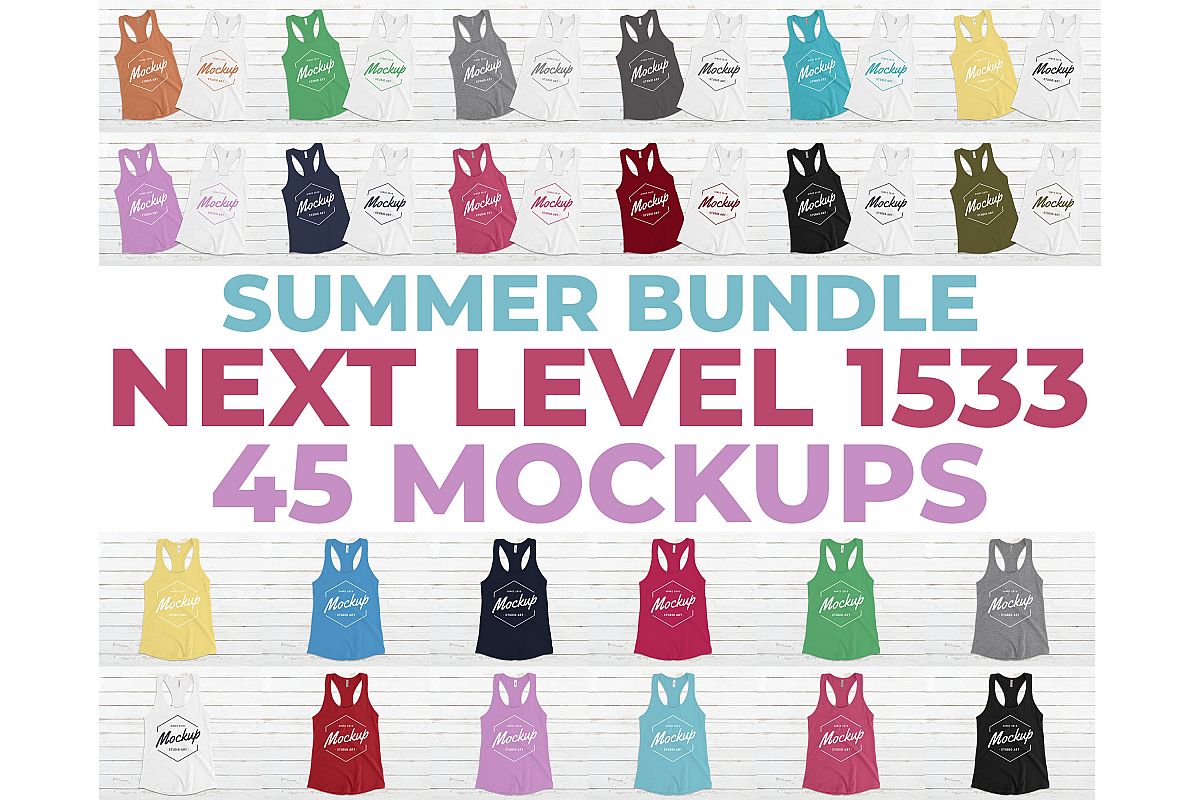Next Level 1533 Mockups, Tank Top Mockup, Summer Mockup example image 1