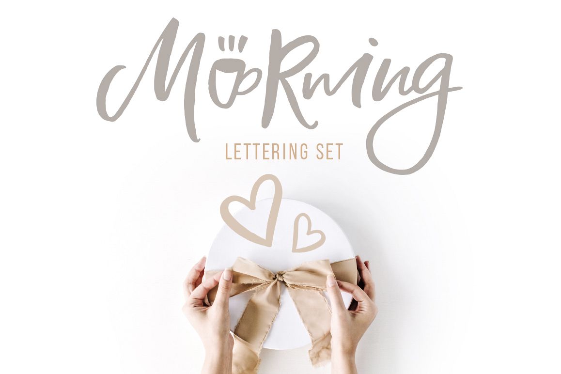 Morning Lettering set example image 1