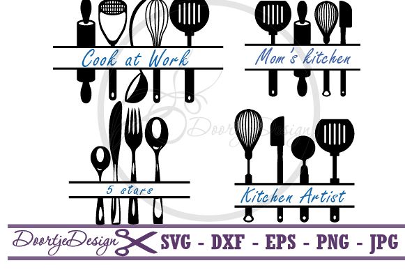 Download Kitchen Split Monogram Bundle SVG