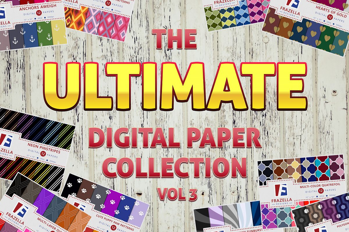 The ULTIMATE Digital Paper Bundle Vol 3 example image 1
