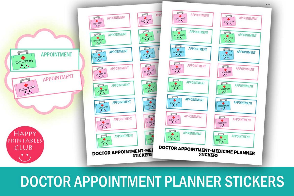 Download Doctor Appointment Planner Stickers- Health Planner ...