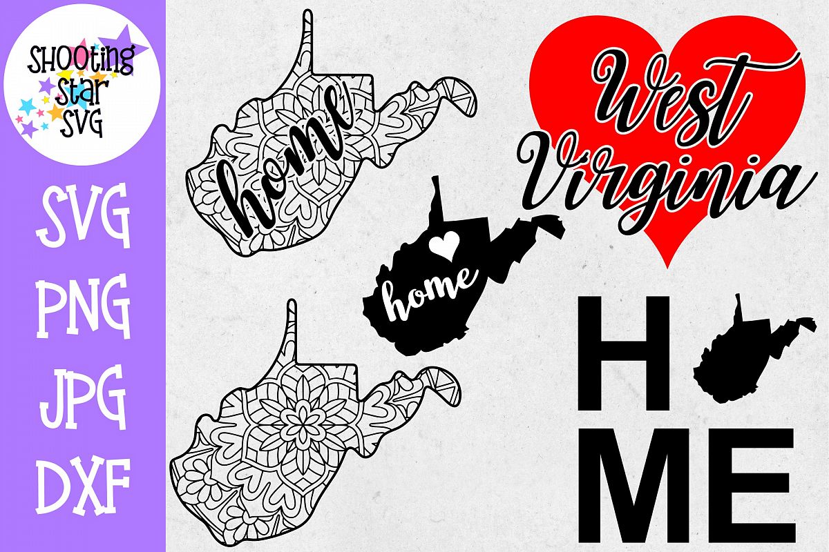 West Virginia US State SVG Decal Bundle - 50 States SVG example image 1