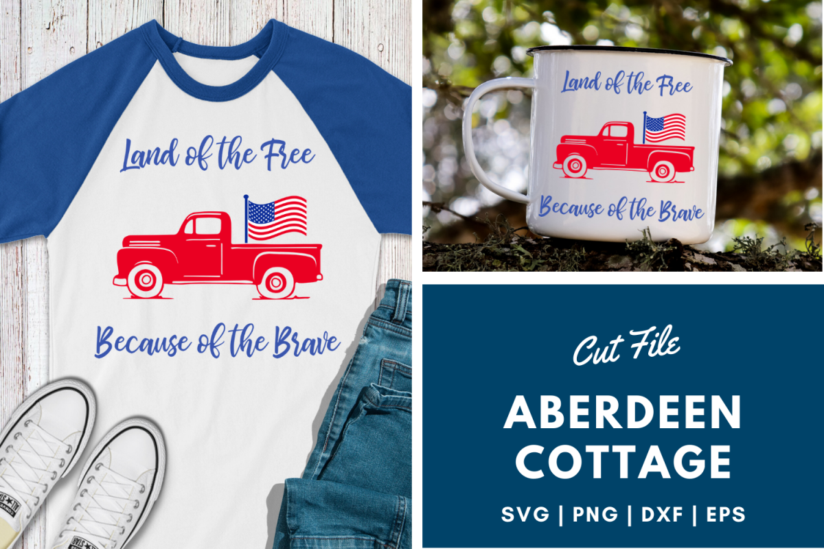 Land of The Free Because of The Brave | USA Patriotic SVG example image 1
