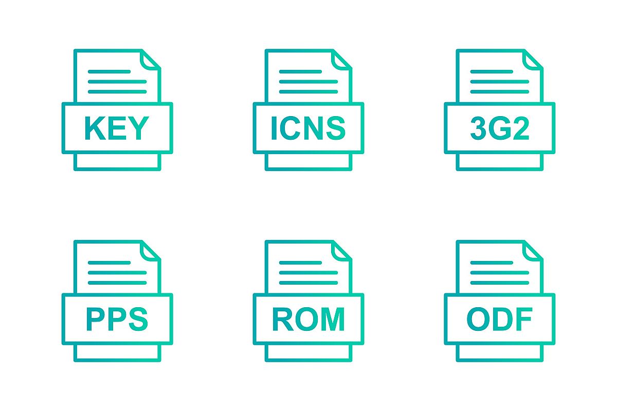 Set Of File Formats Icons example image 1
