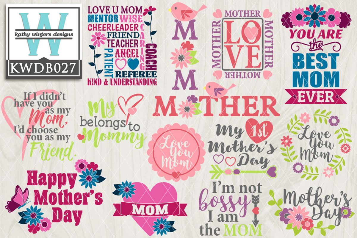 BUNDLE Mothers SVG - Mothers Day Bundle KWDB027 example image 1