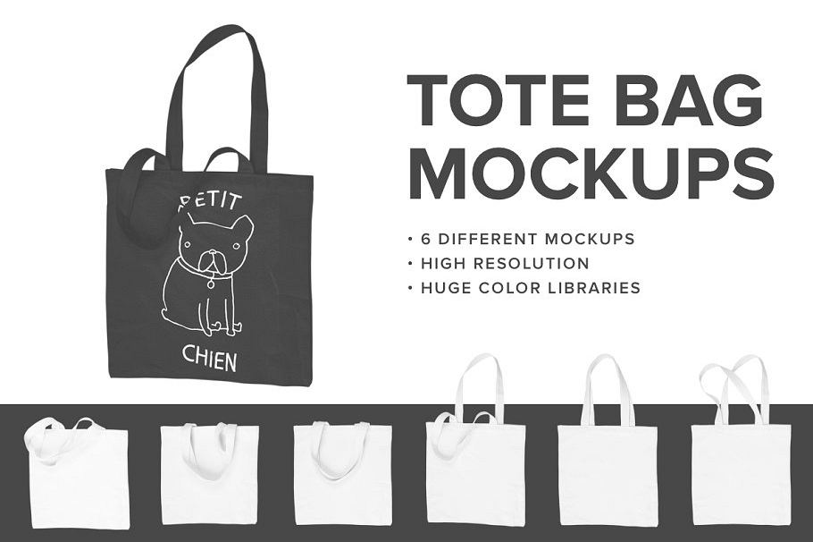 Premium Tote Bag Mockups example image 1