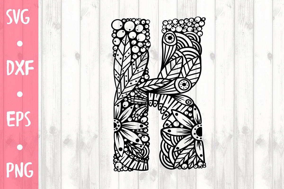 LETTER K SVG CUT FILE example image 1