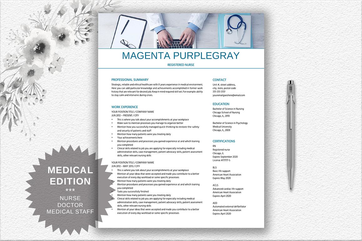 Medical Resume Template example image 1