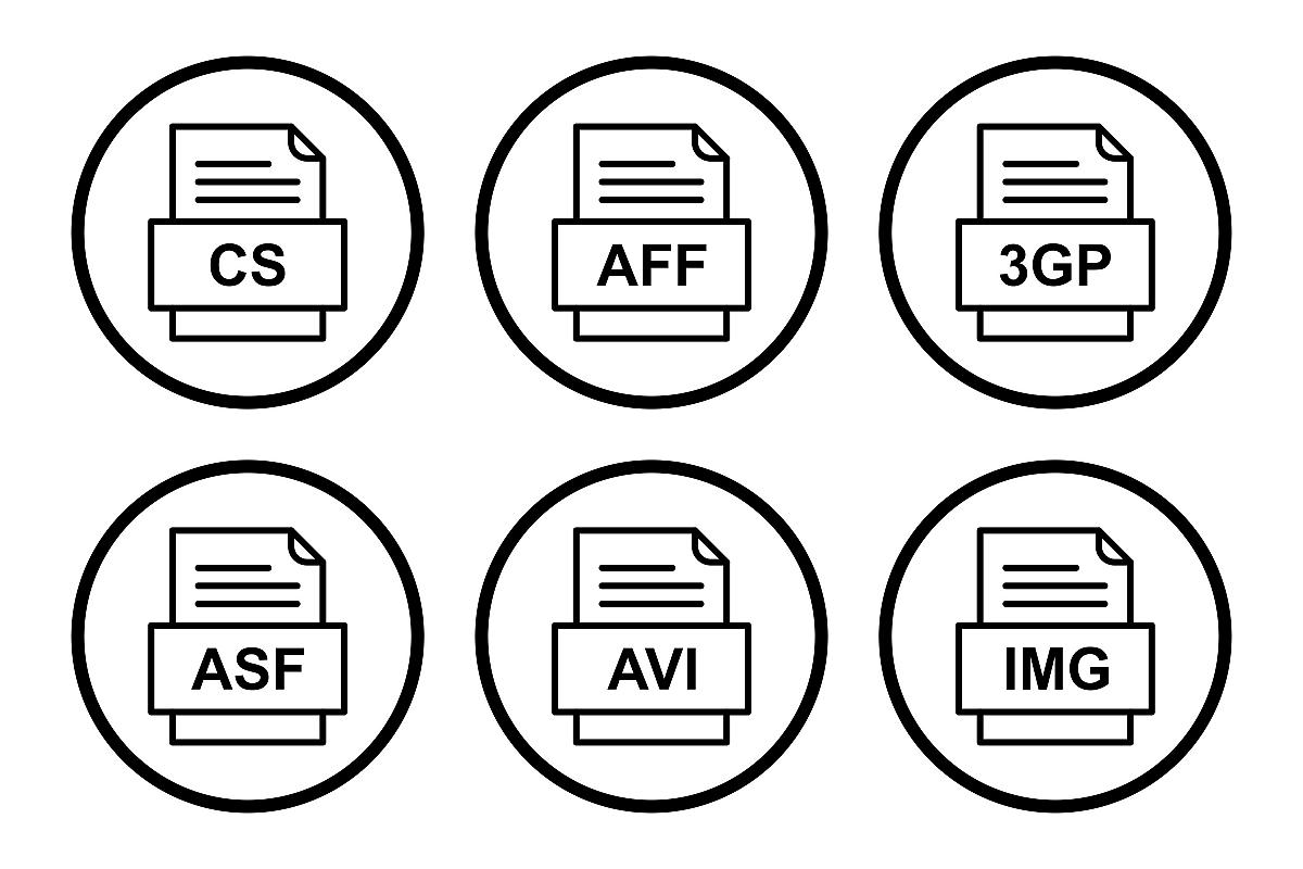 Set Of File Formats Icons example image 1
