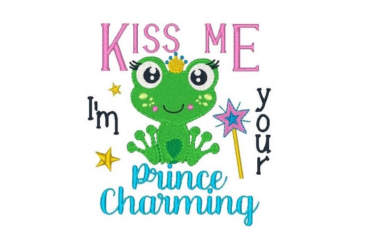 Prince Machine Embroidery Design Saying Children Quotes example image 1