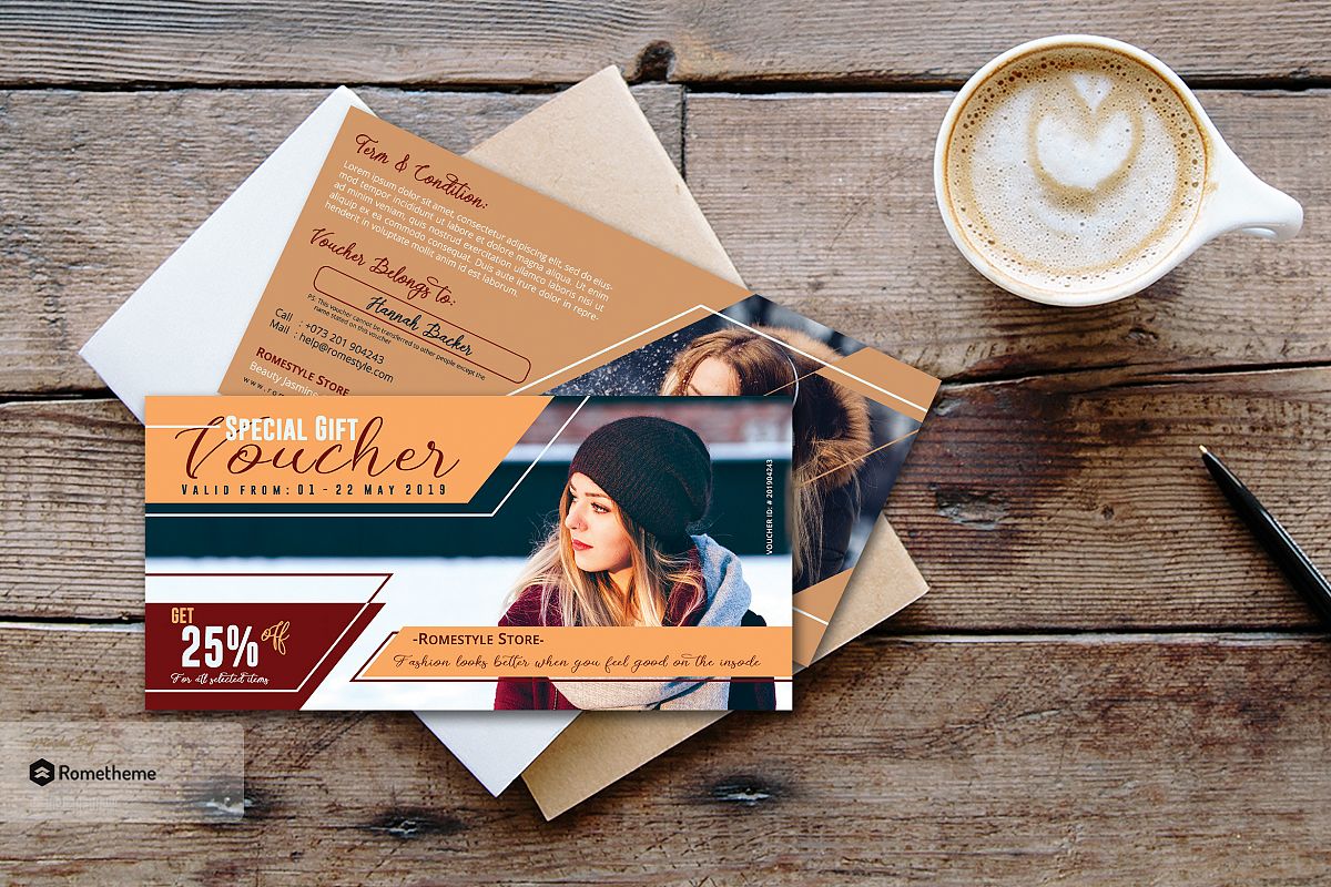 Fashion Gift Voucher Card vol.02 example image 1