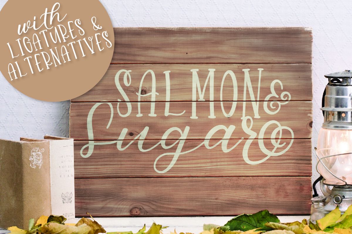 Salmon & Sugar - Hand Lettered Script & Print Font Duo example image 1