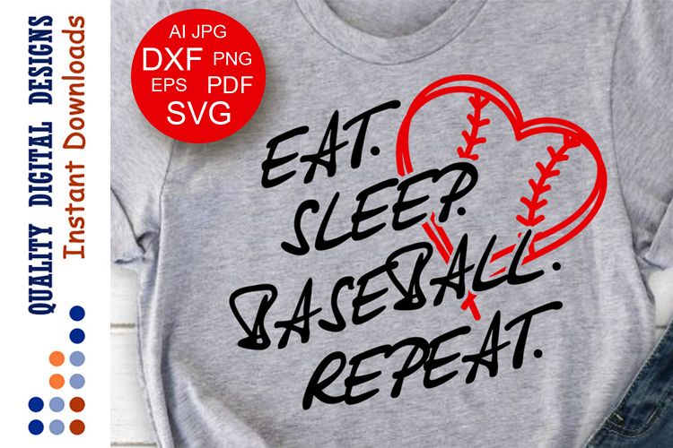 Download Baseball svg Eat Sleep Baseball Repeat Baseball shirt Heart