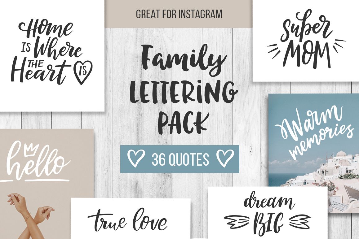 Family Lettering Pack example image 1