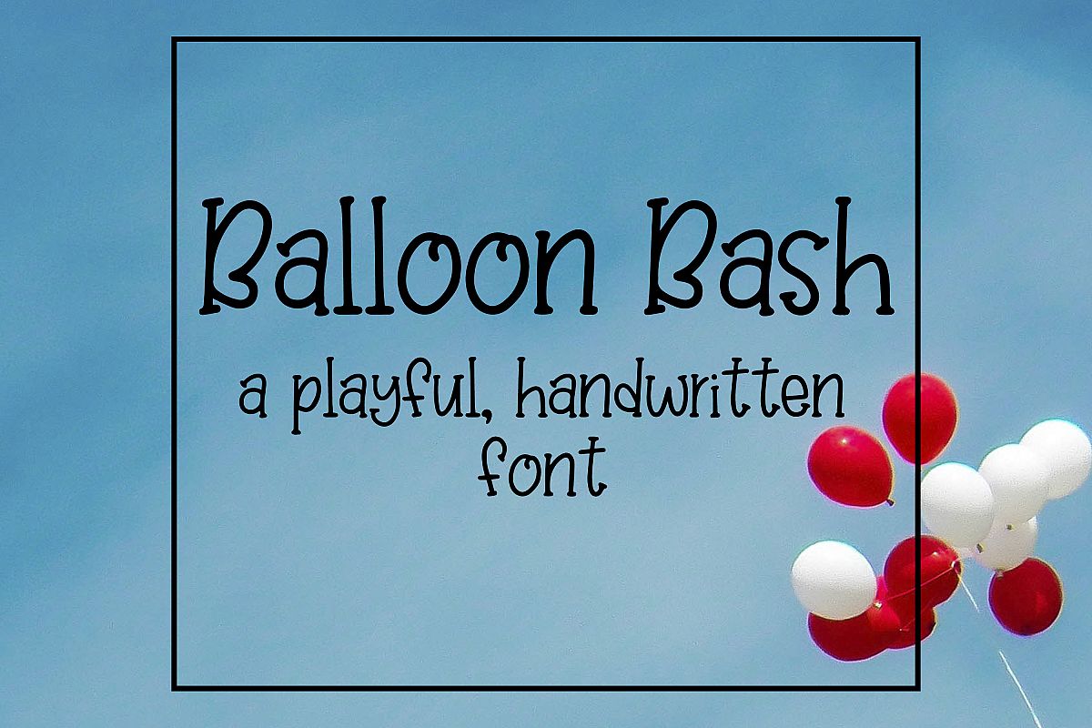 Balloon Bash - Playful Serif Handwritten Font example image 1