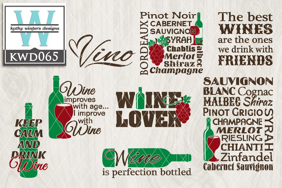 Wine Cutting File KWD065 example image 1