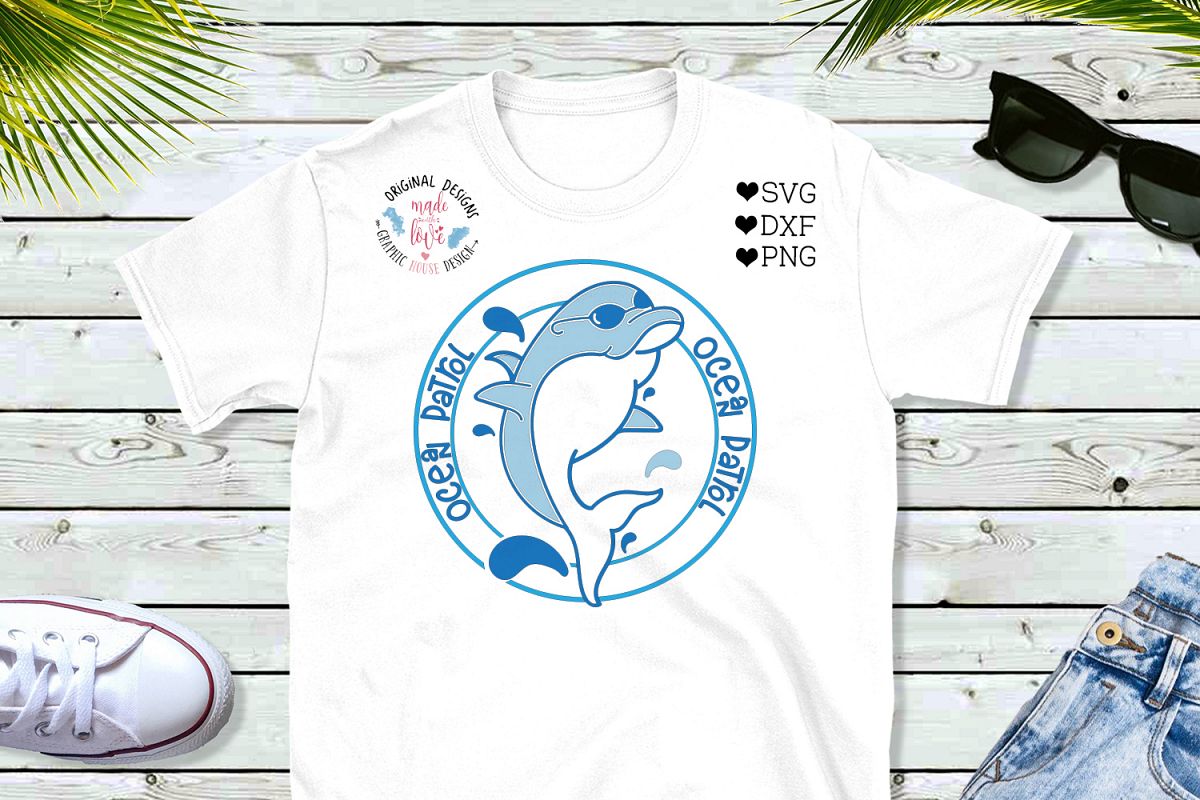 Dolphin Cut File - Ocean Patrol Cut File example image 1